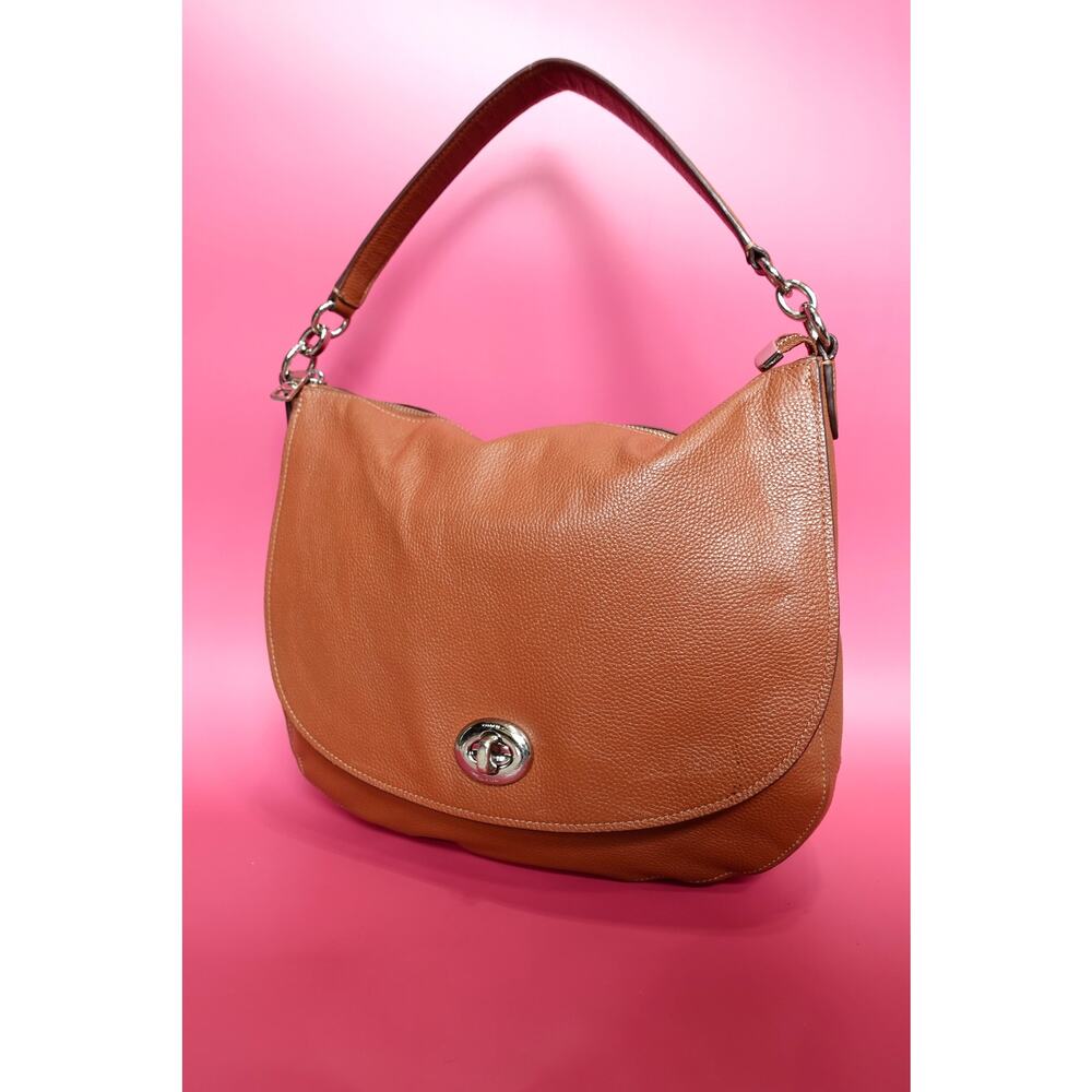 Coach Brown Turnlock Hobo